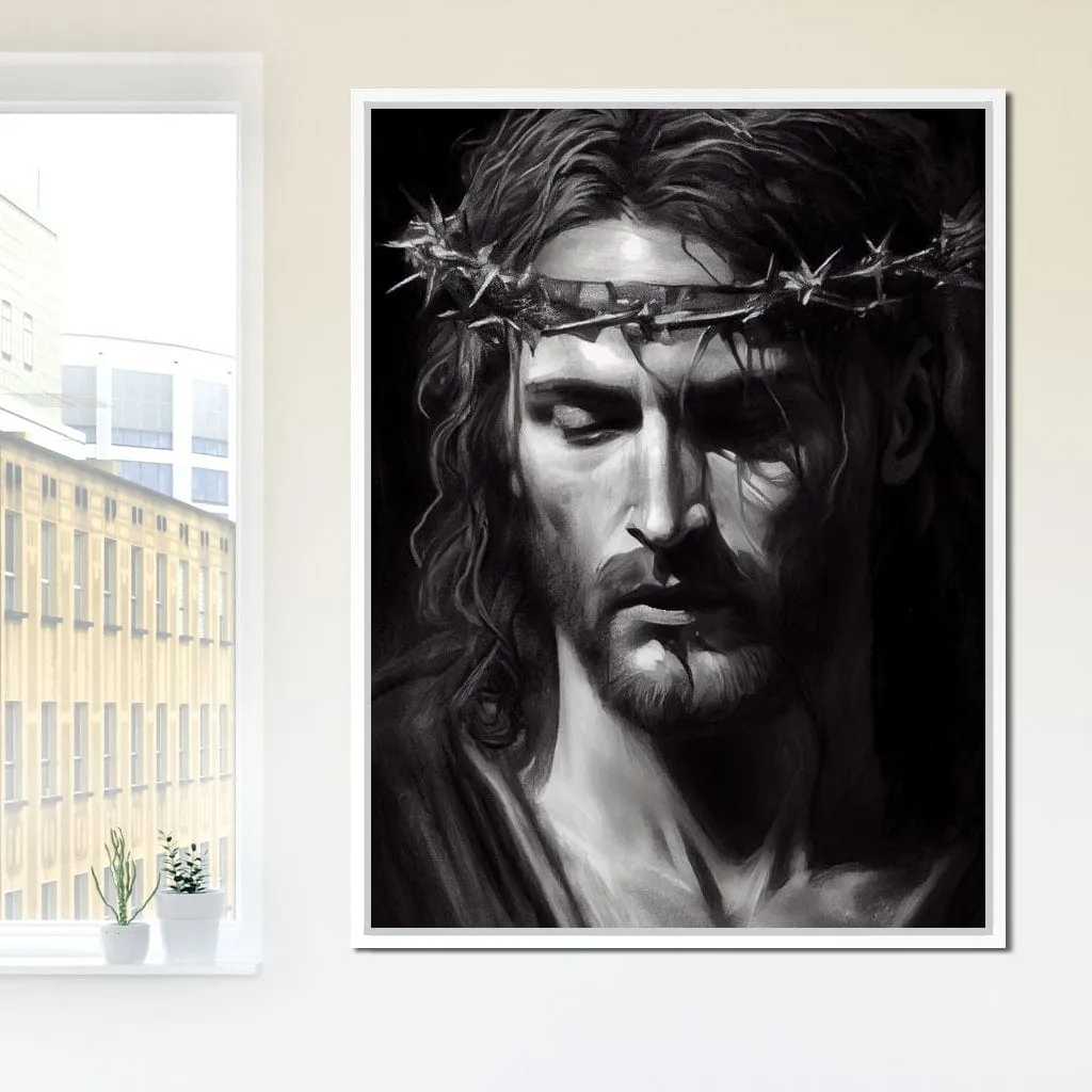 Black & White Jesus Portrait - Neal Hackett