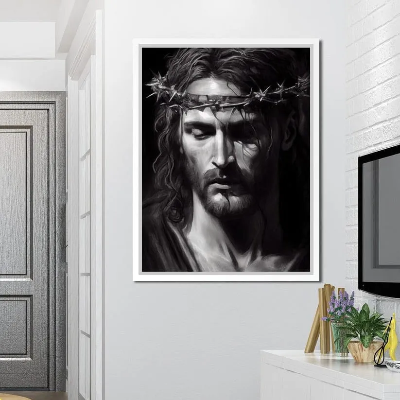 Black & White Jesus Portrait - Neal Hackett