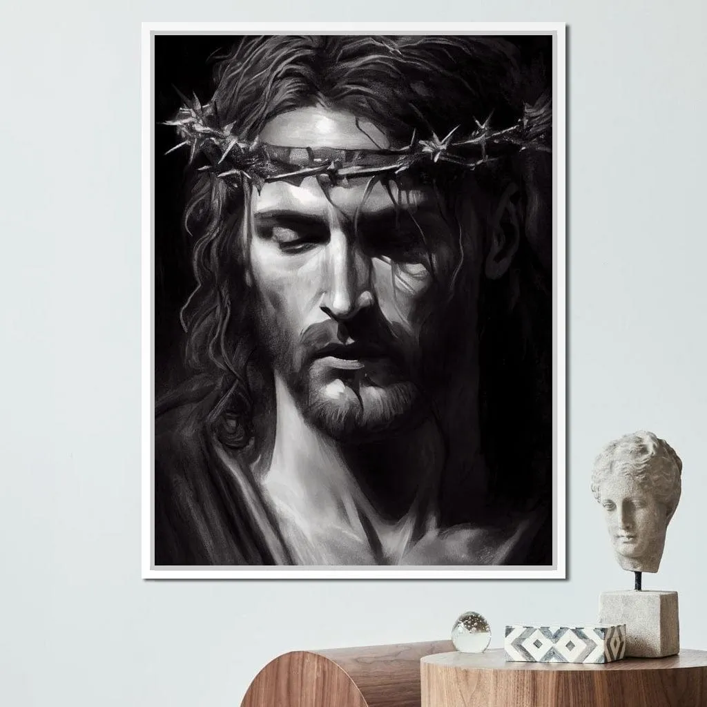 Black & White Jesus Portrait - Neal Hackett