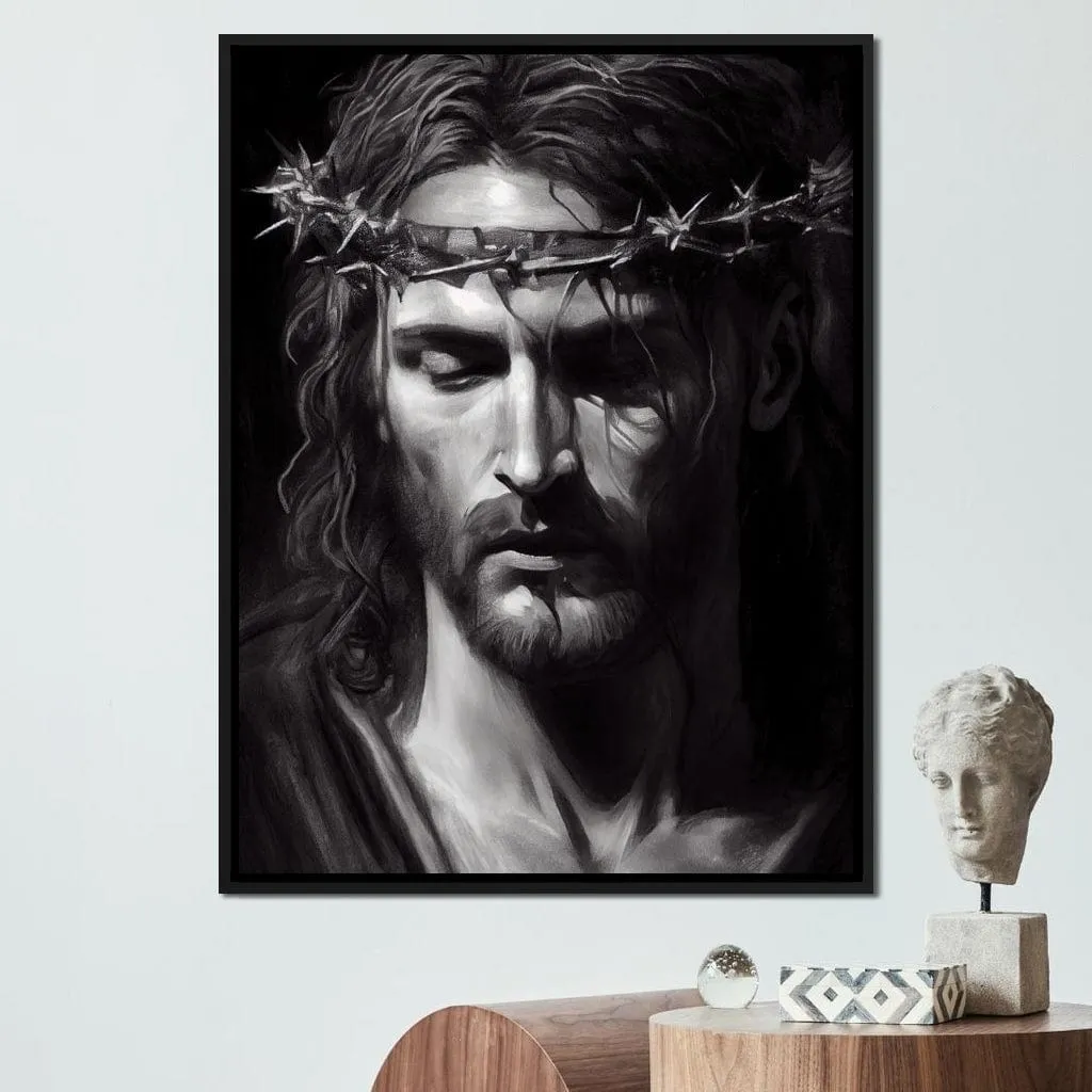 Black & White Jesus Portrait - Neal Hackett