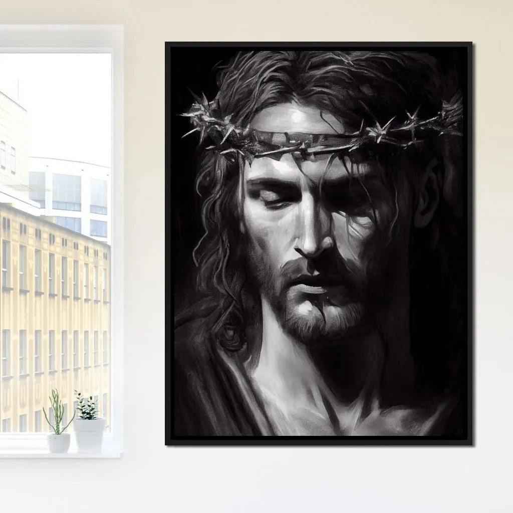 Black & White Jesus Portrait - Neal Hackett