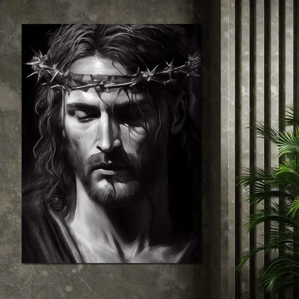 Black & White Jesus Portrait - Neal Hackett