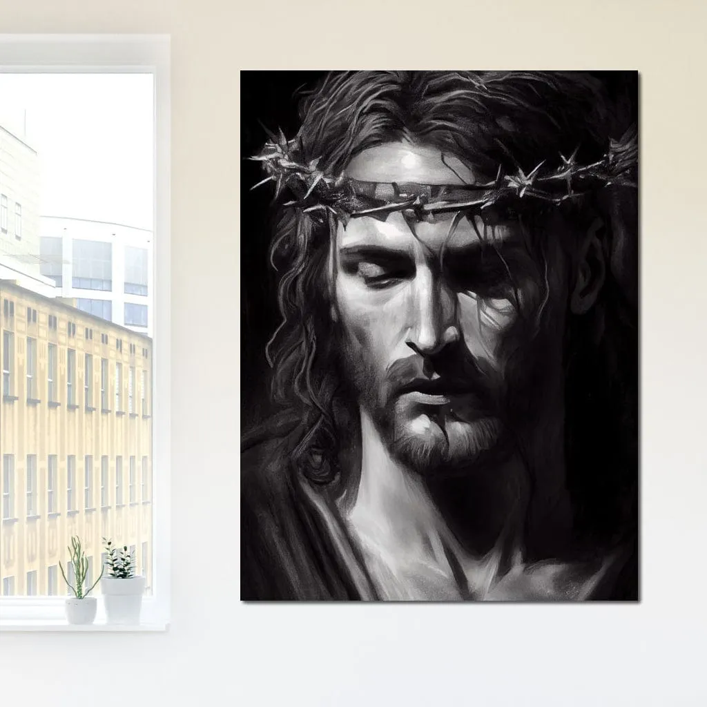 Black & White Jesus Portrait - Neal Hackett