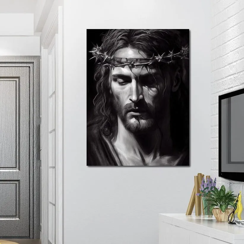 Black & White Jesus Portrait - Neal Hackett
