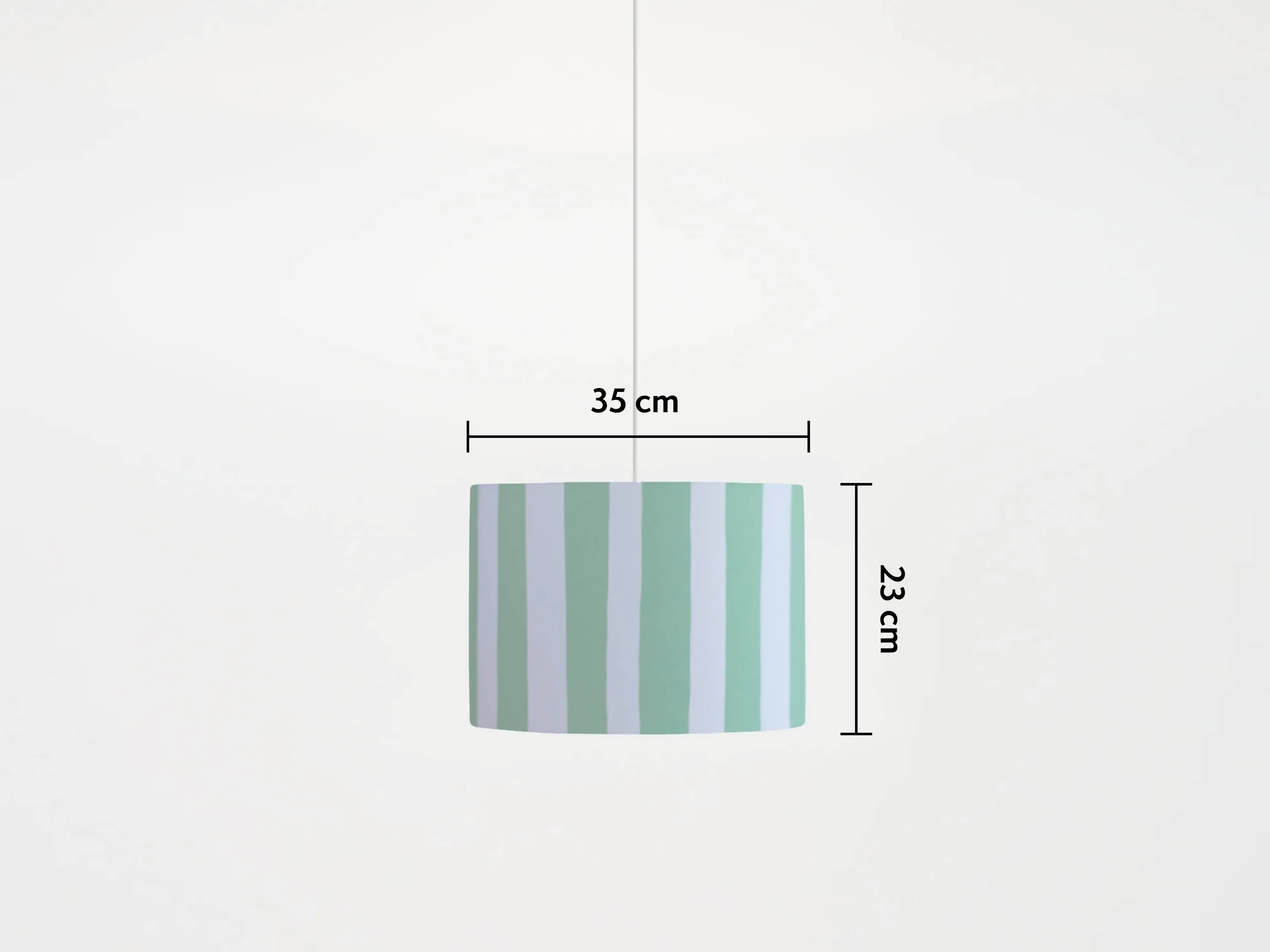 Blue & green stripe printed shade