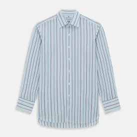 Blue and Pink Shadow Stripe Mayfair Shirt