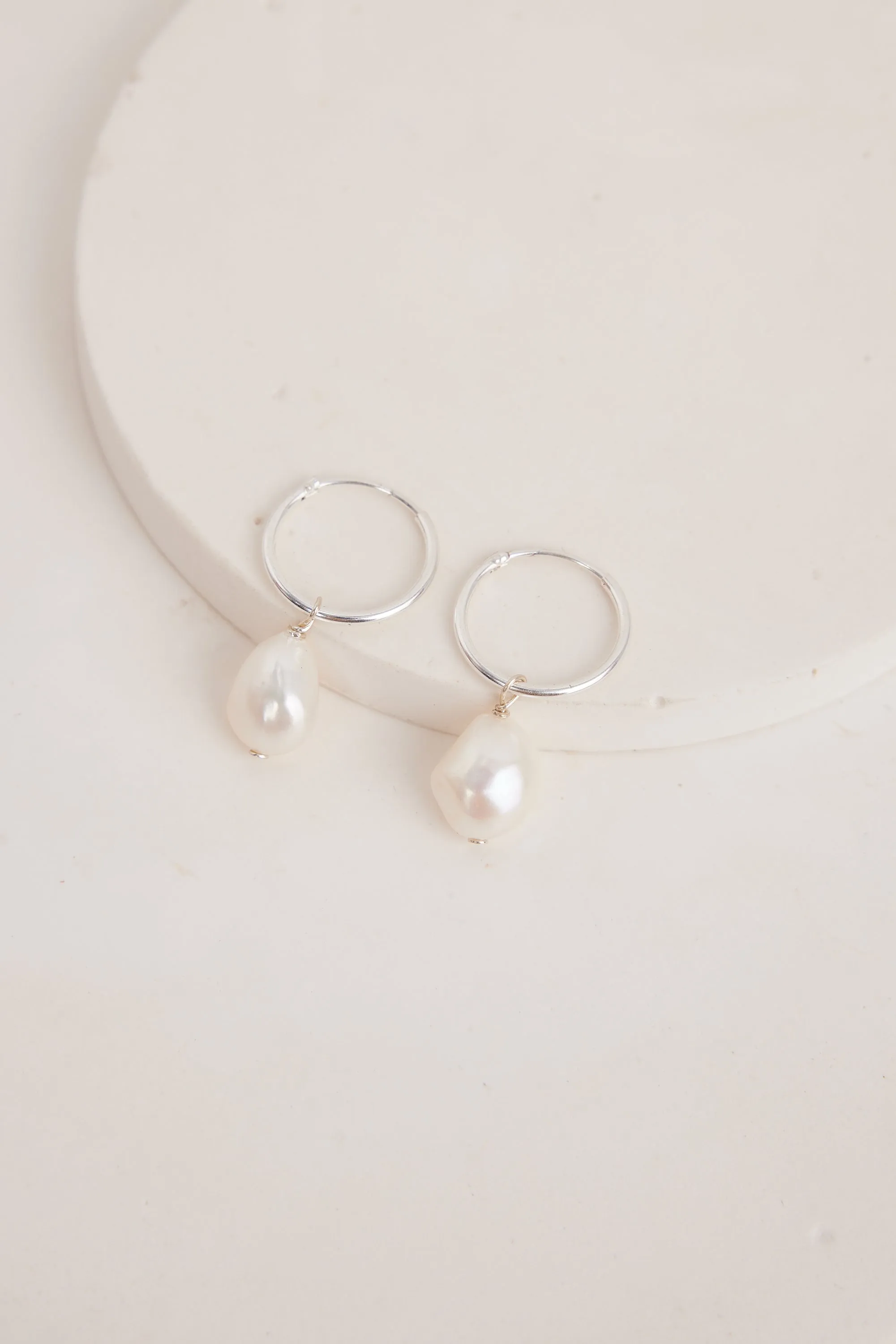 Bree Small Hoop Earrings Silver