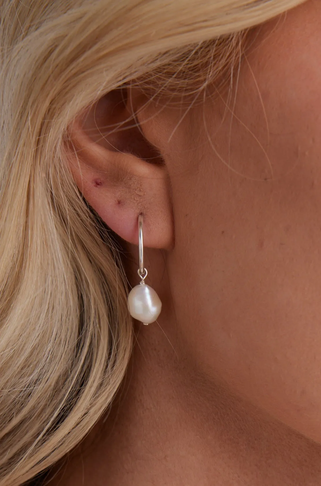 Bree Small Hoop Earrings Silver