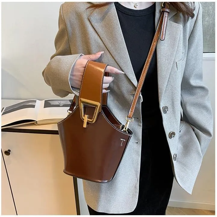Bucket Bags for Women Top Handle Bag Cross Body Handbag Vegan Leather Shoulder Hobo Tote Bag Trendy Crossbody Purse