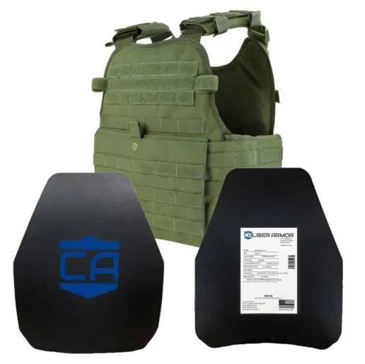 Caliber Armor AR550 11 x 14 Level III  Body Armor and Condor MOPC Package