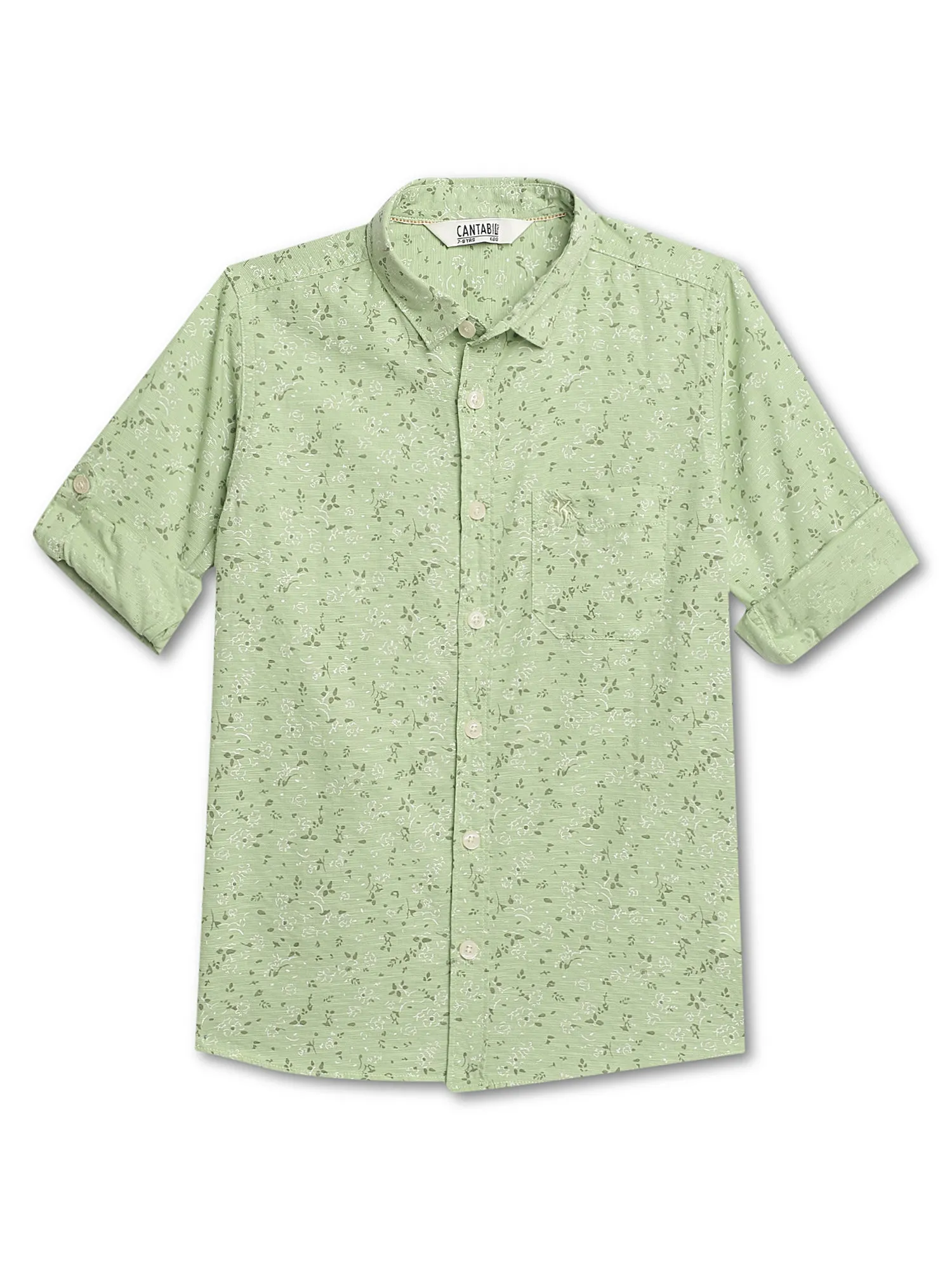 Cantabil Boys Printed Green Shirt