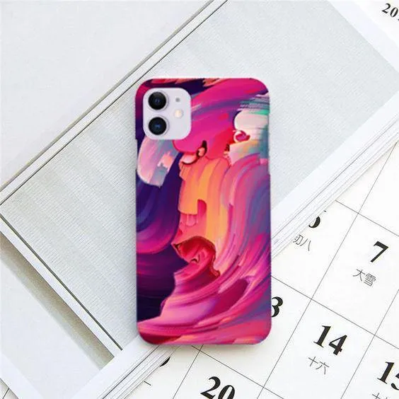 Canvas Print Slim Phone Case Cover Cover Pink For Realme/Narzo