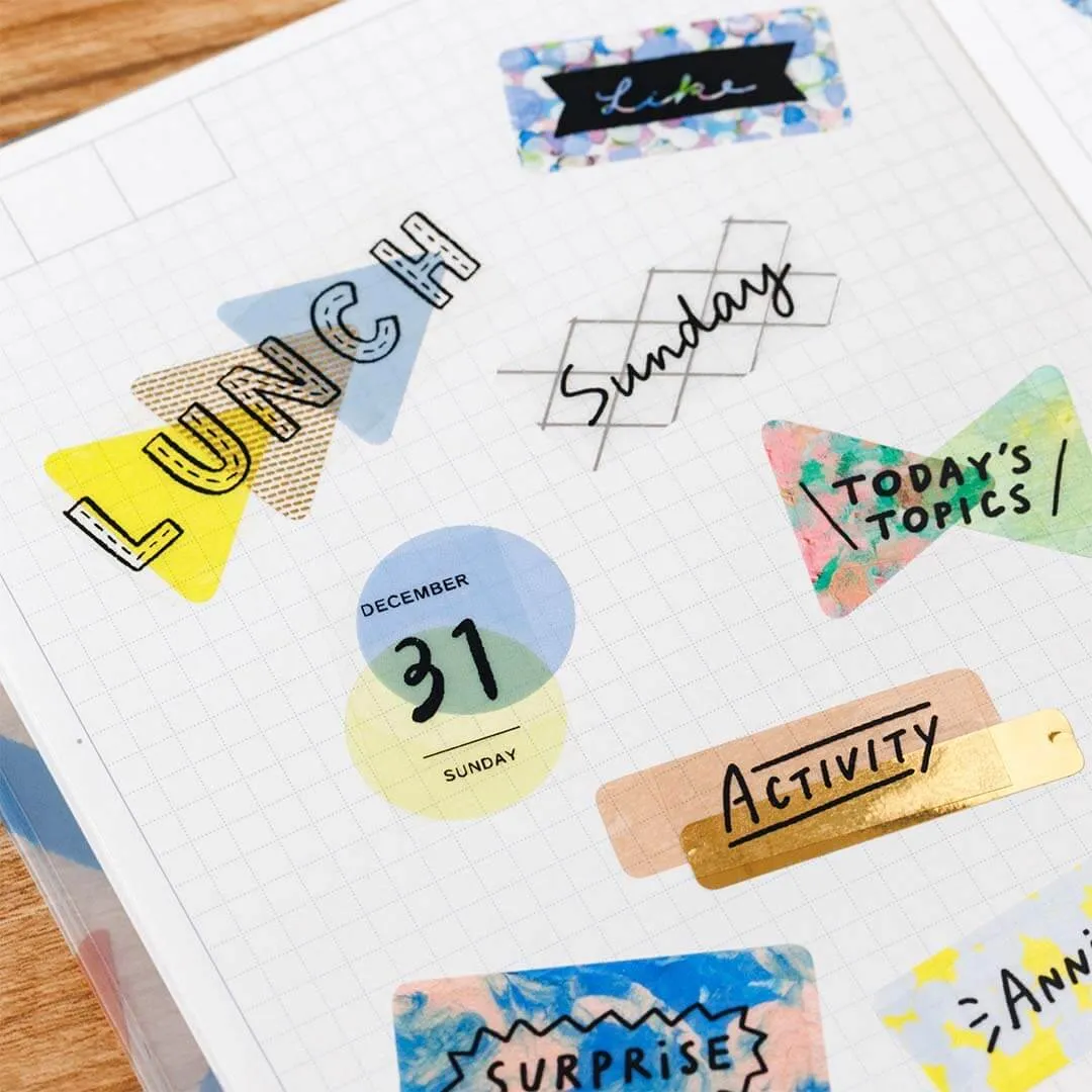 COFFRET TRIANGLE Cosmetic Motif Film Sticker - Horizon Blue (COFT001)