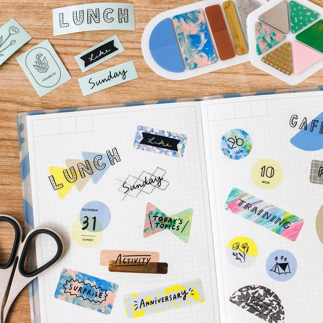 COFFRET TRIANGLE Cosmetic Motif Film Sticker - Horizon Blue (COFT001)