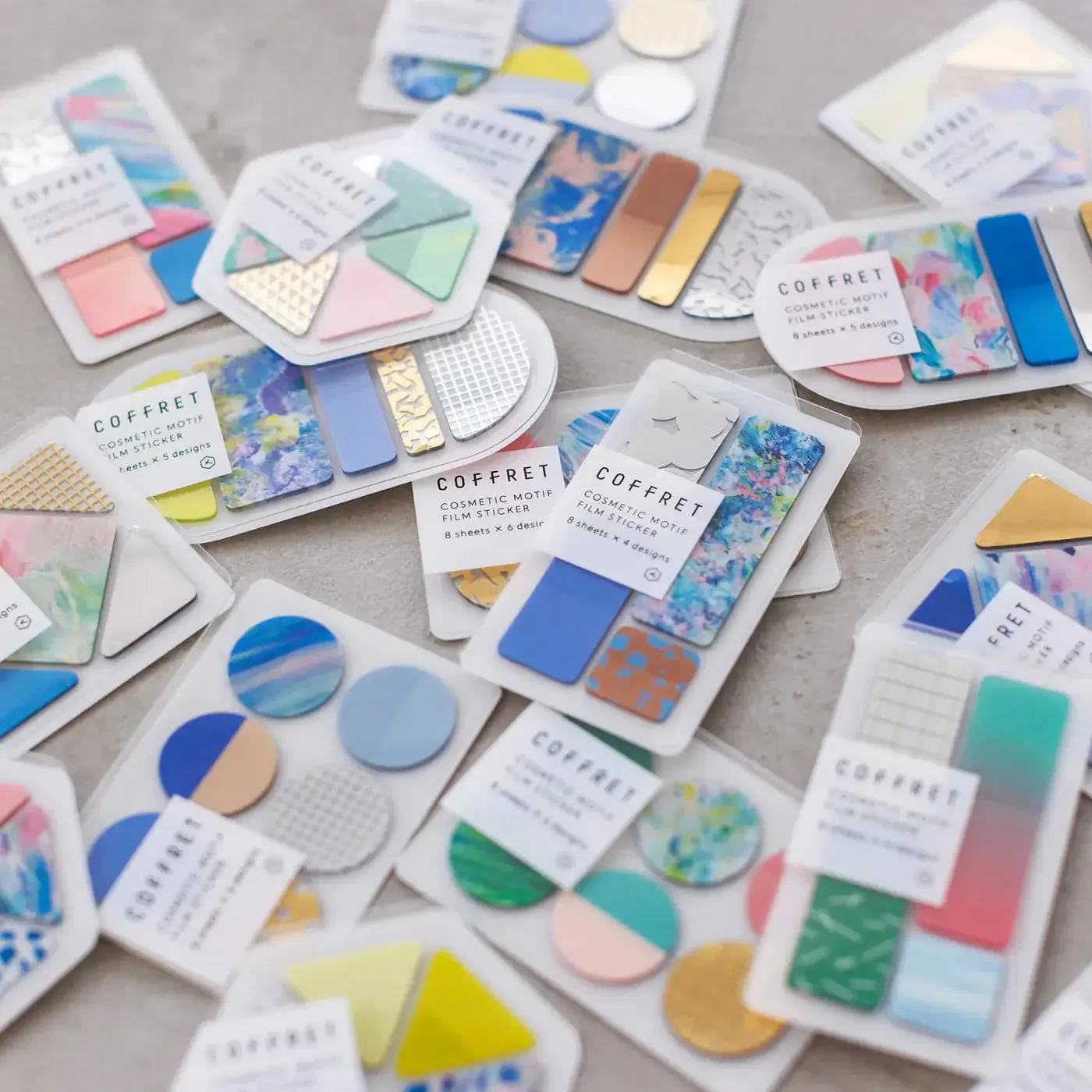 COFFRET TRIANGLE Cosmetic Motif Film Sticker - Horizon Blue (COFT001)