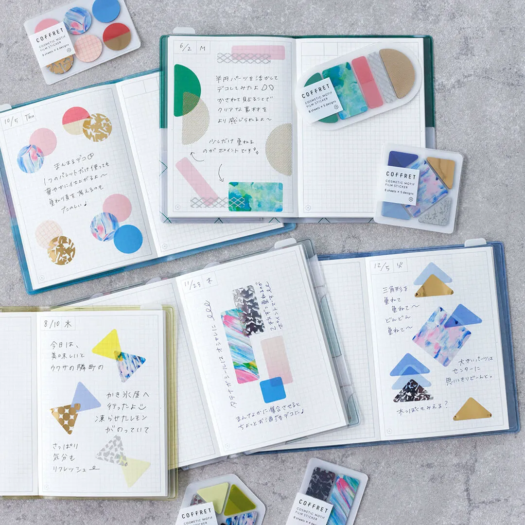 COFFRET TRIANGLE Cosmetic Motif Film Sticker - Horizon Blue (COFT001)