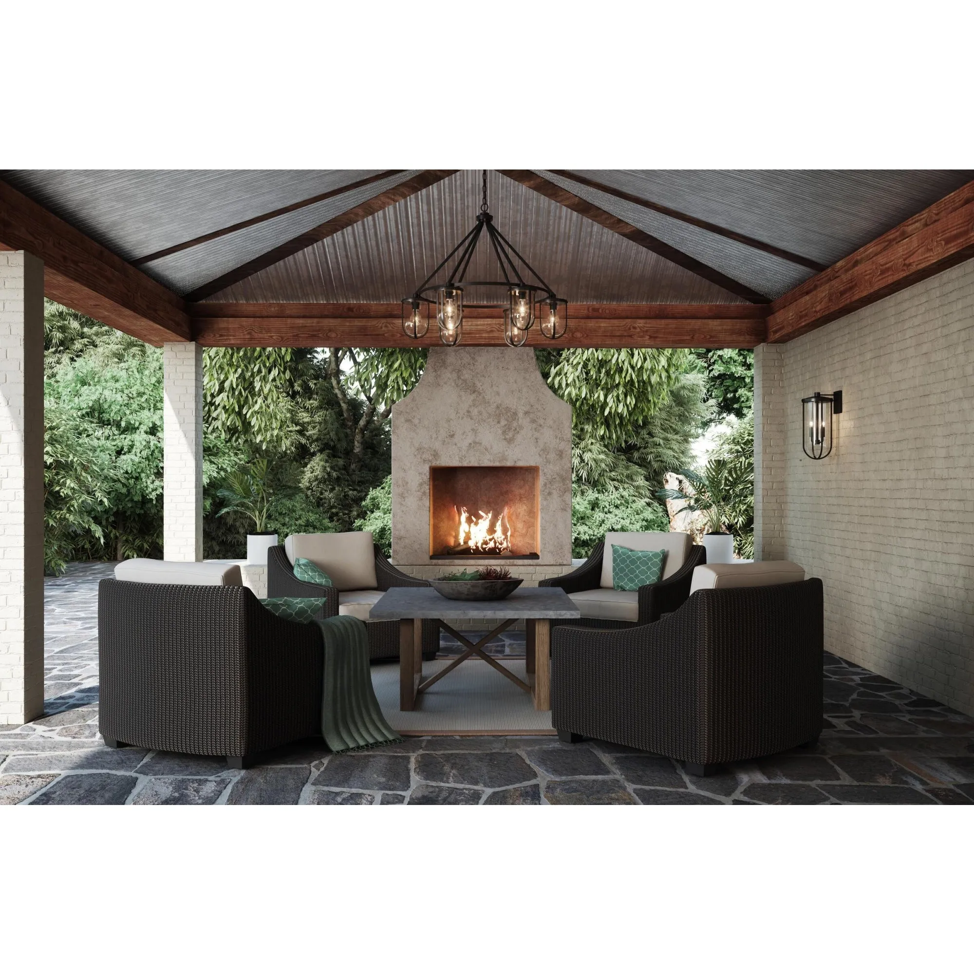 Corbin Coastal Outdoor 6 Light Chandelier