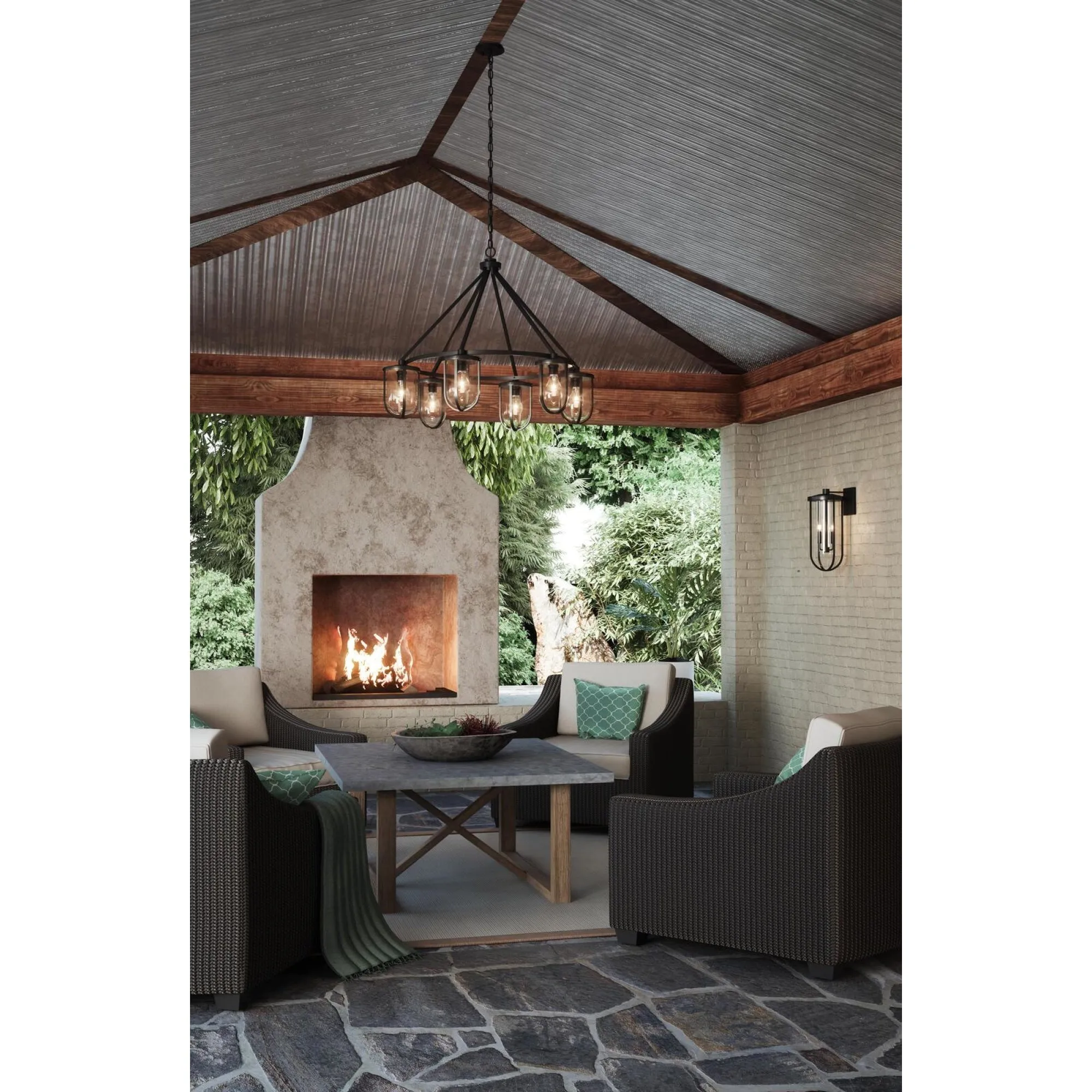 Corbin Coastal Outdoor 6 Light Chandelier