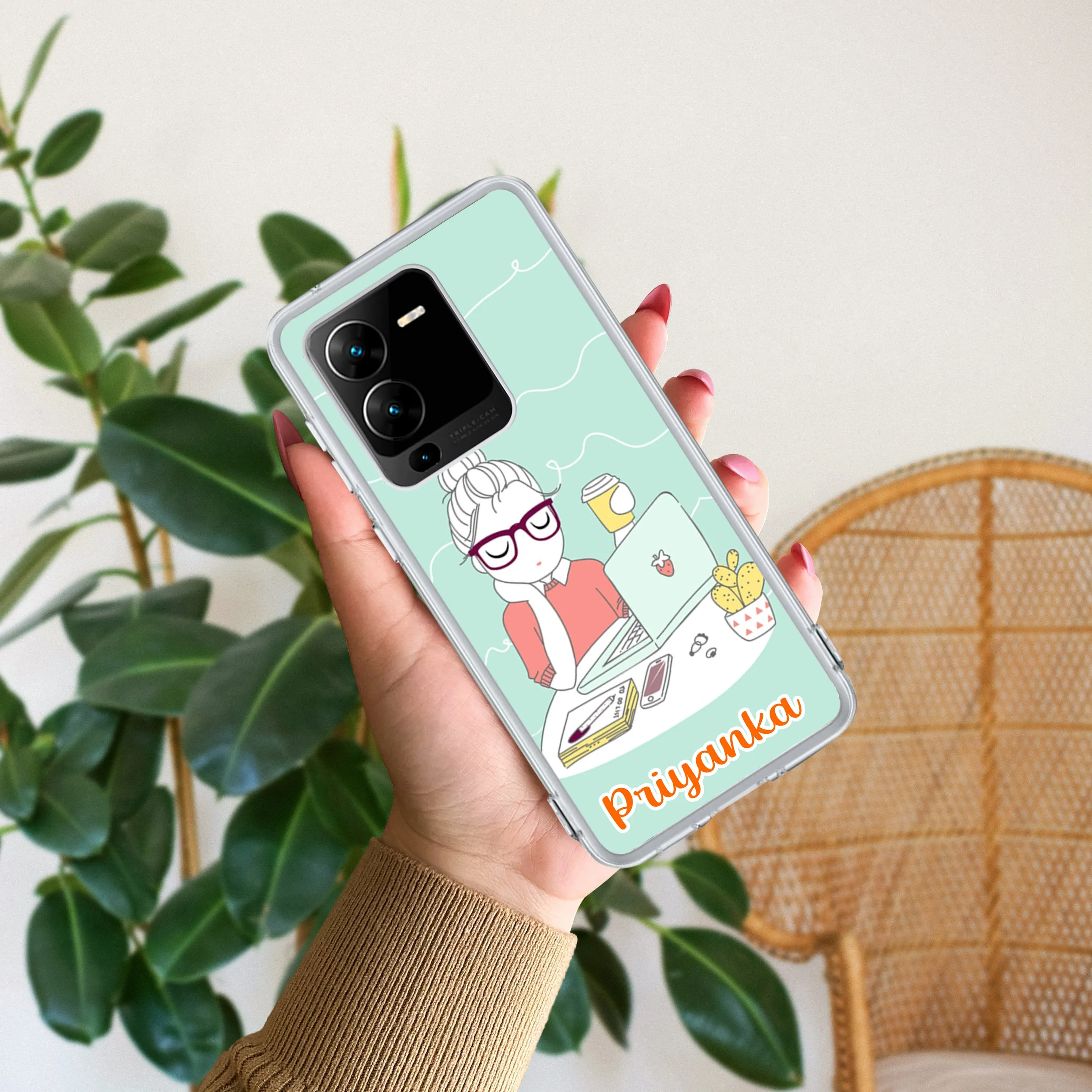 Creator Girl Customize Transparent Silicon Case For Vivo