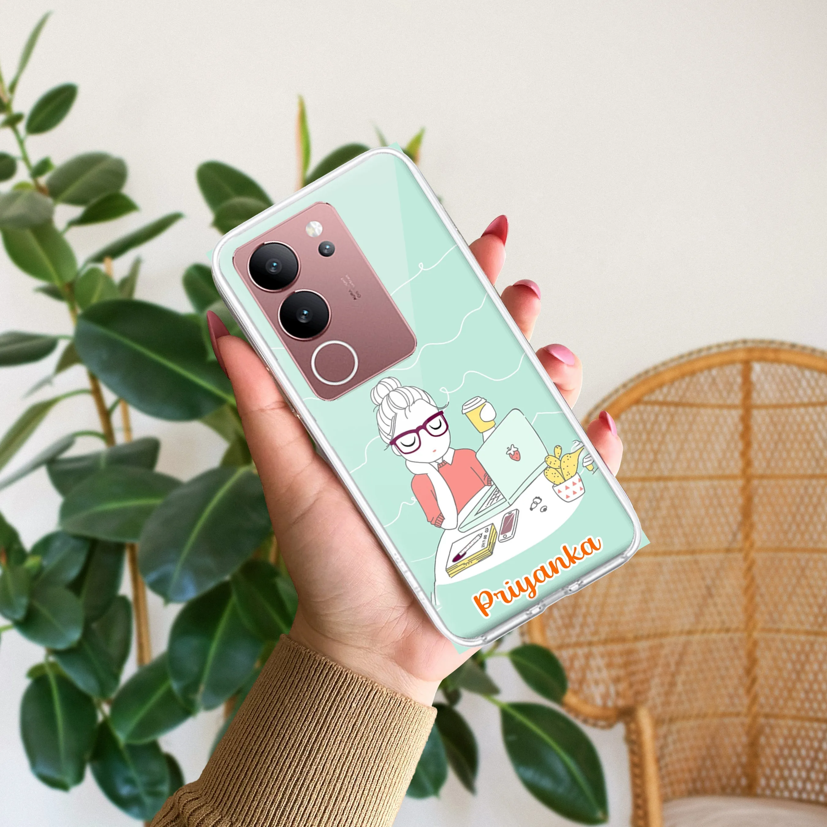 Creator Girl Customize Transparent Silicon Case For Vivo