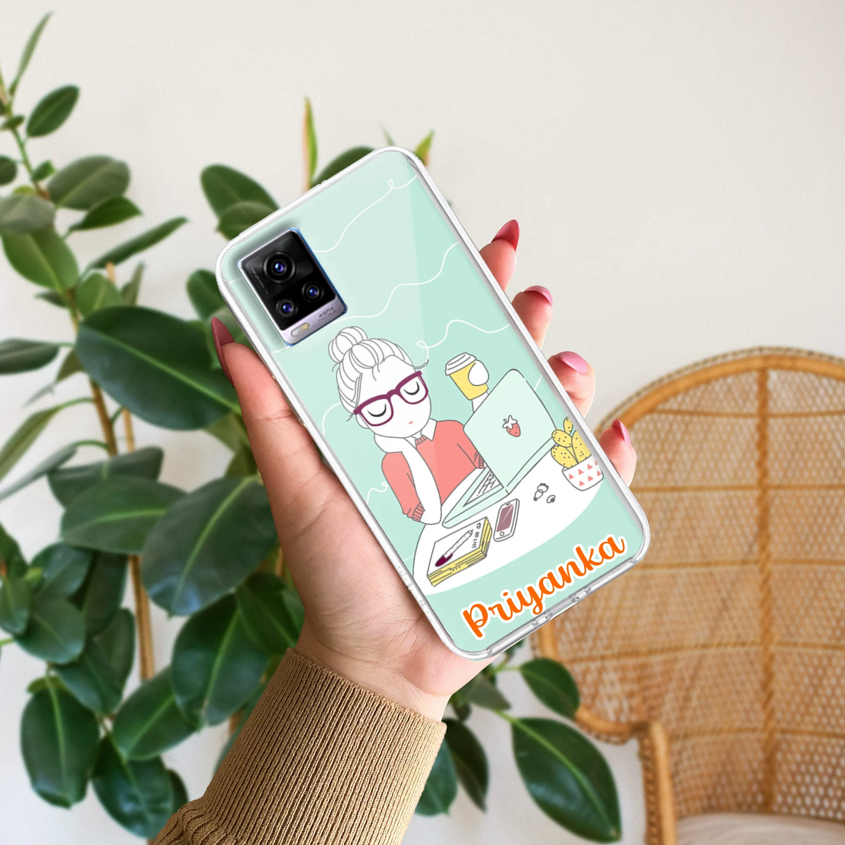Creator Girl Customize Transparent Silicon Case For Vivo