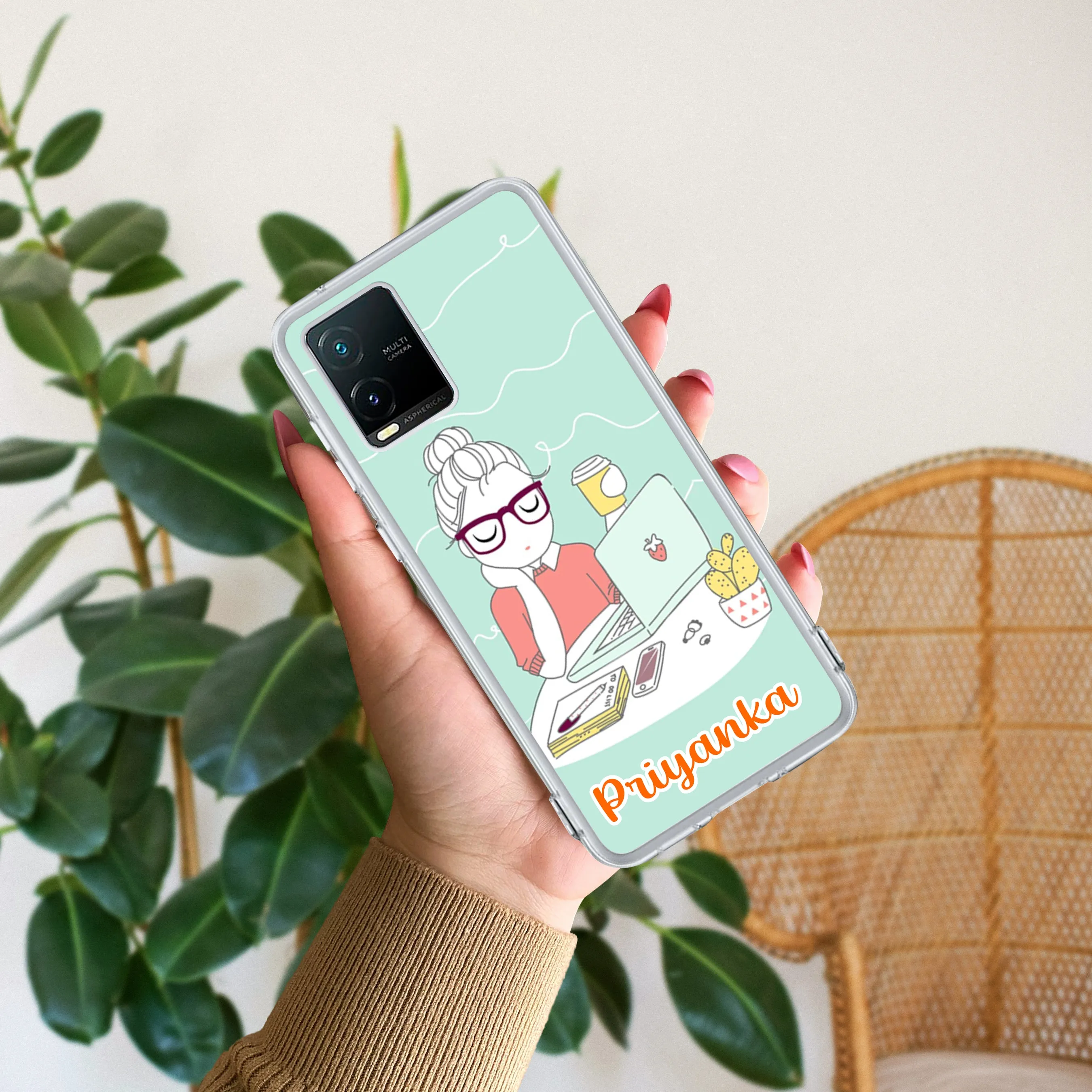 Creator Girl Customize Transparent Silicon Case For Vivo