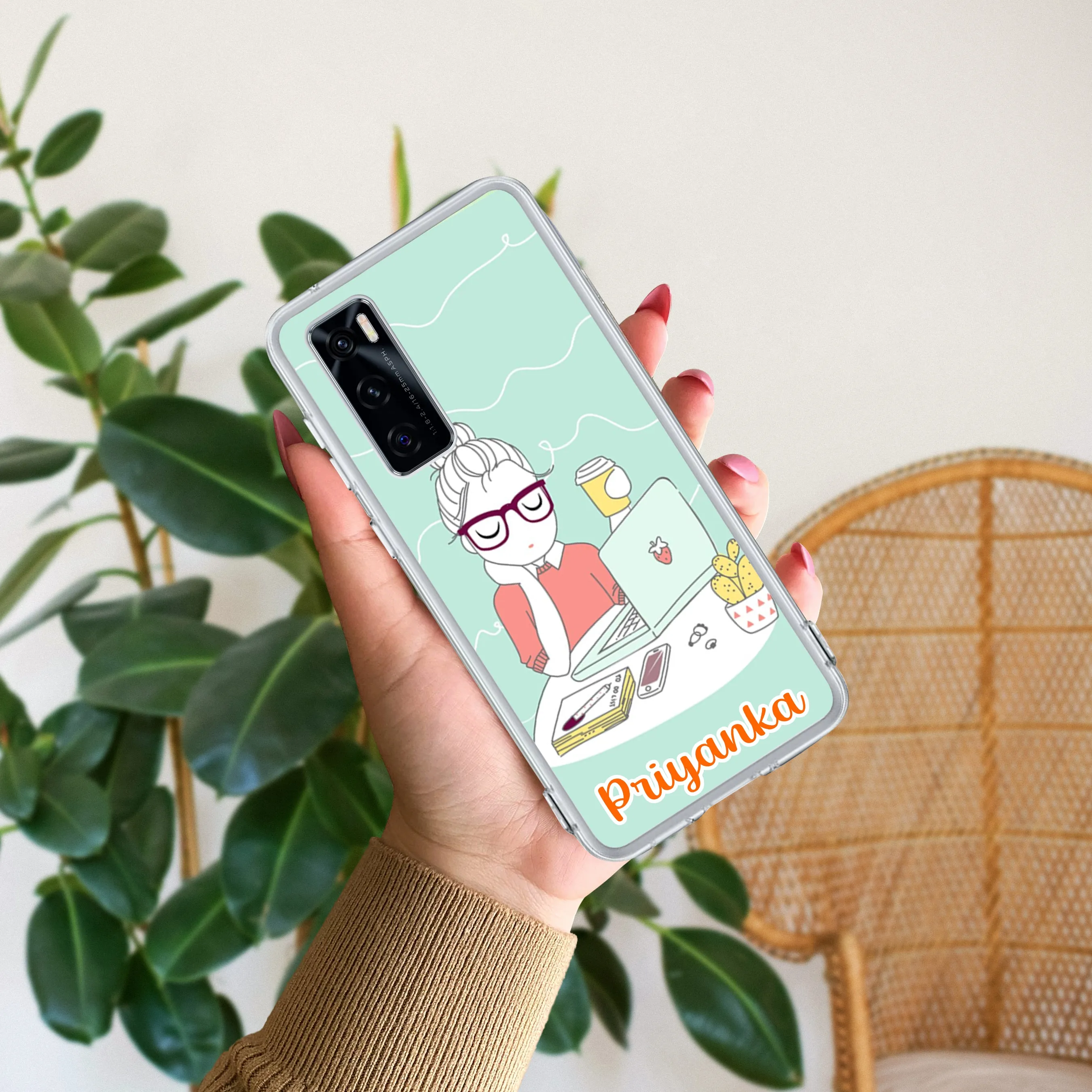 Creator Girl Customize Transparent Silicon Case For Vivo