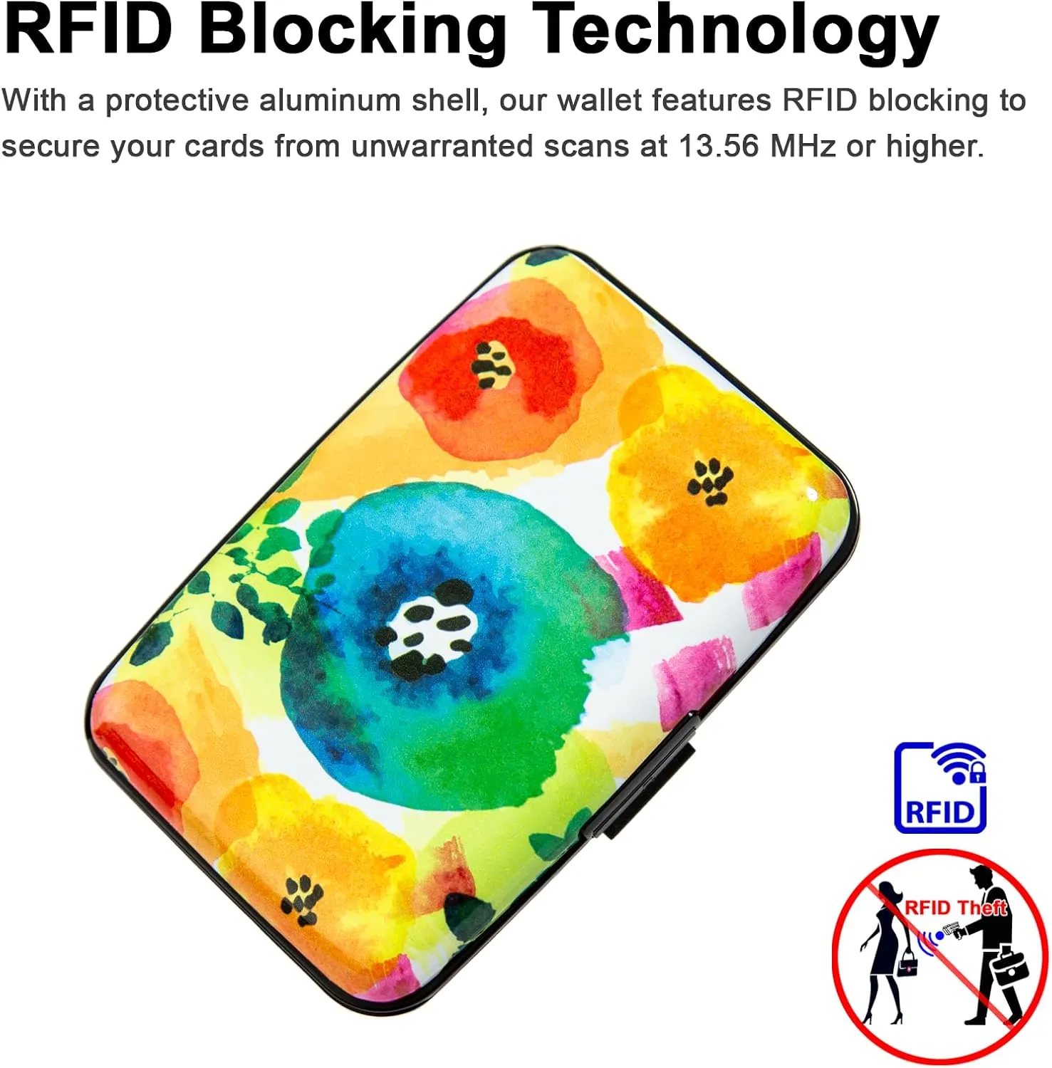 Credit Card Holder Small RFID Blocking Wallet Business Metal Slim Mini Aluminum Hard Case for Women Men