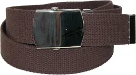 CTM Big & Tall Cotton Adjustable Belt with Nickel Buckle