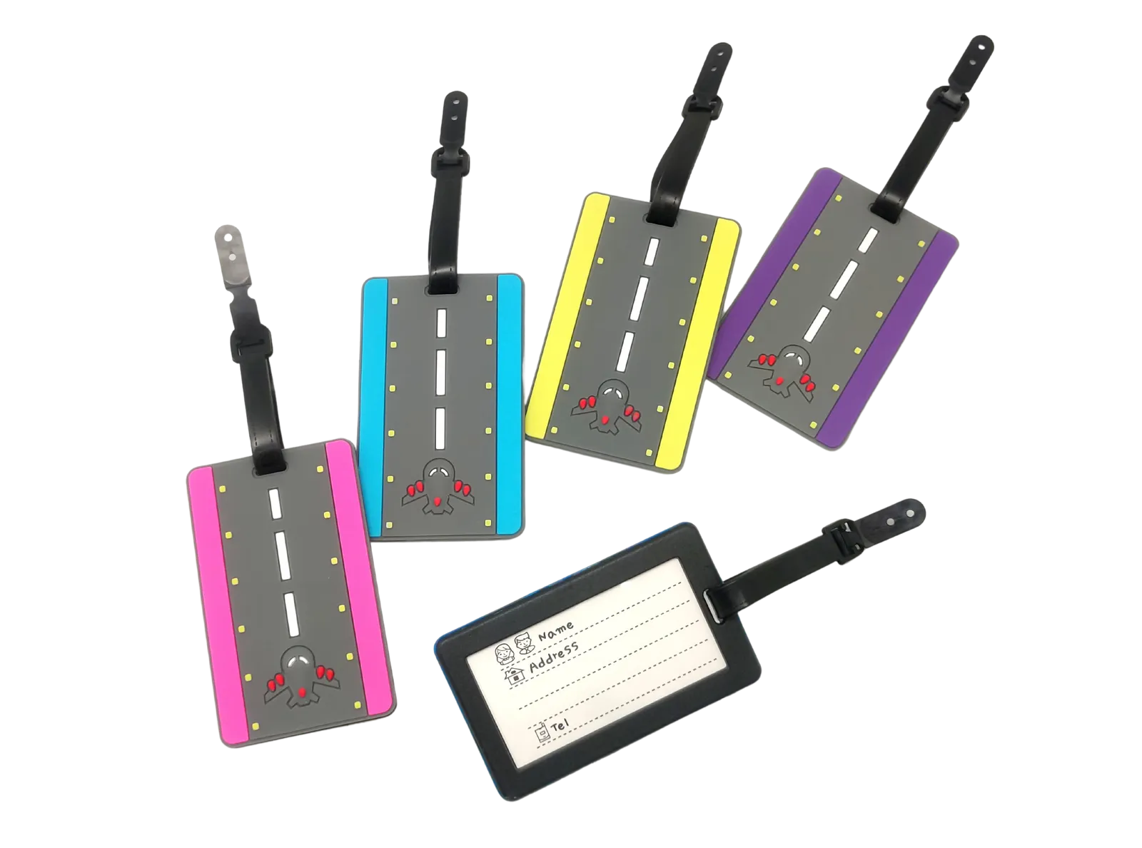 Cute 3D Airplane Design Theme Pattern Luggage Tag