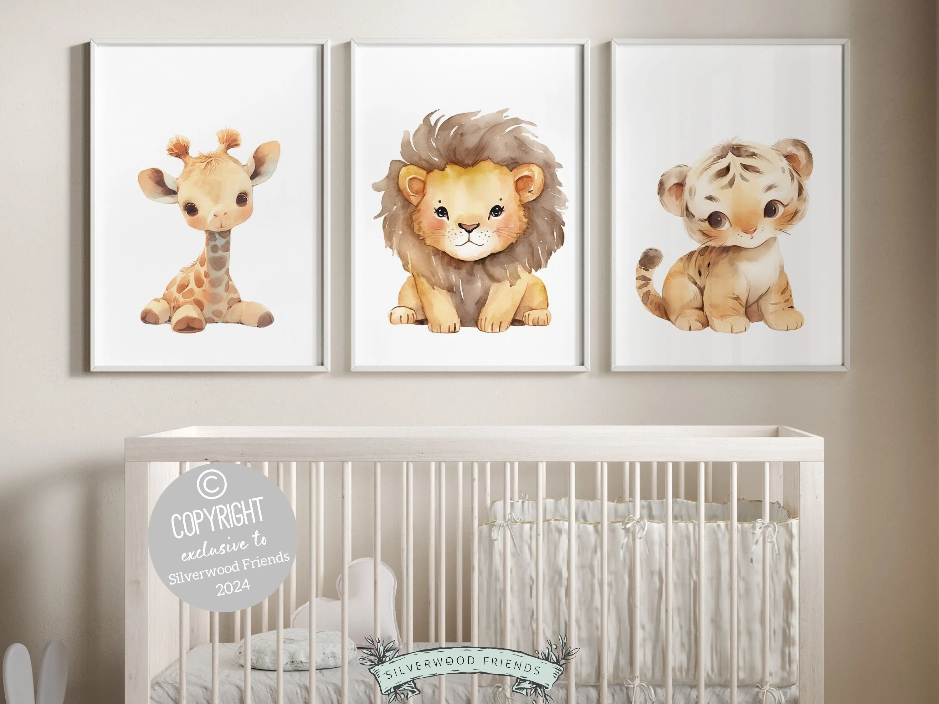 Cute Safari Animal Nursery Prints