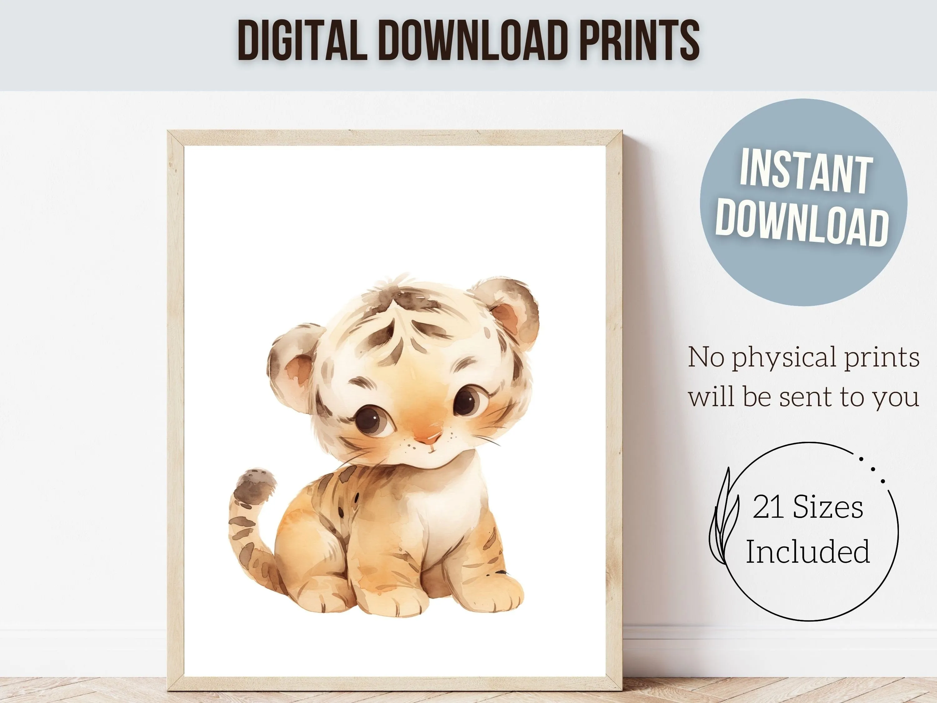 Cute Safari Animal Nursery Prints