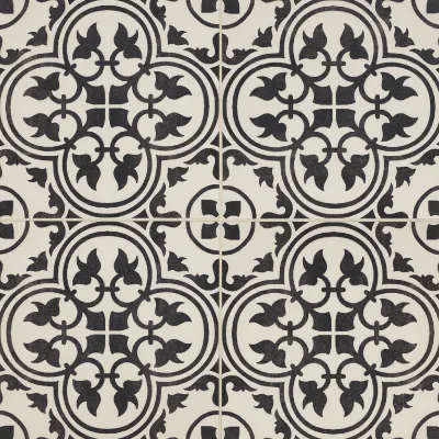 Daltile Memoir Petal Black ME21 12"x12"