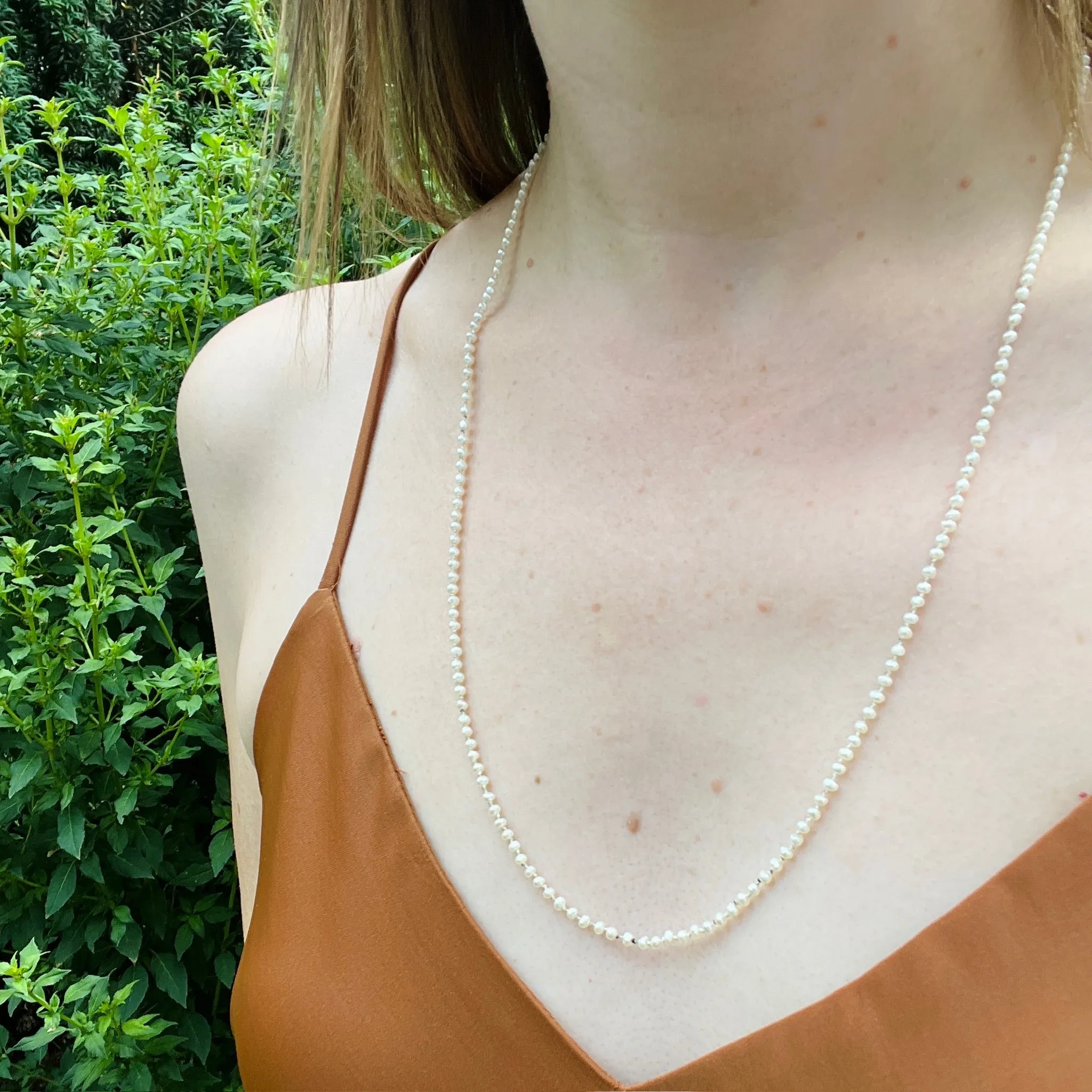 Delicate Natural River Pearls with Gold Clasp by Ancient Influences