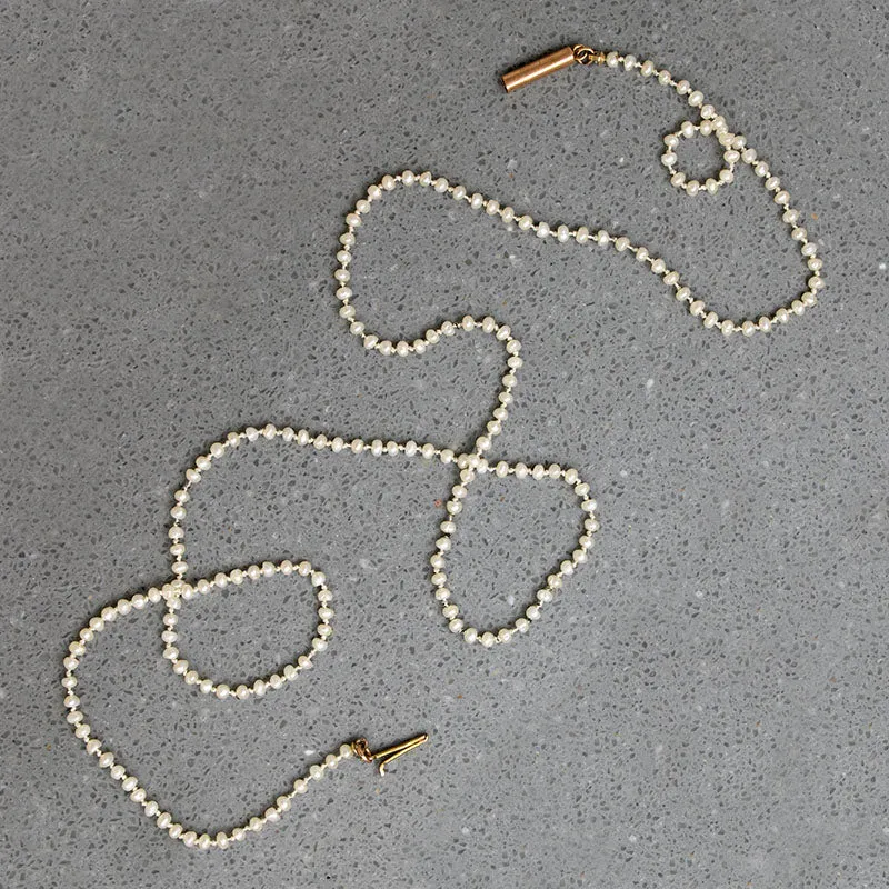 Delicate Natural River Pearls with Gold Clasp by Ancient Influences