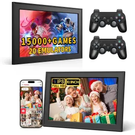DG6401 New Upgrade Retro Game Console with 10.1 Inch Screen 2K HD Video Output, 64G Built-in 18000  Classic Games, Plug and Play Video Games with 2 Wireless Controllers