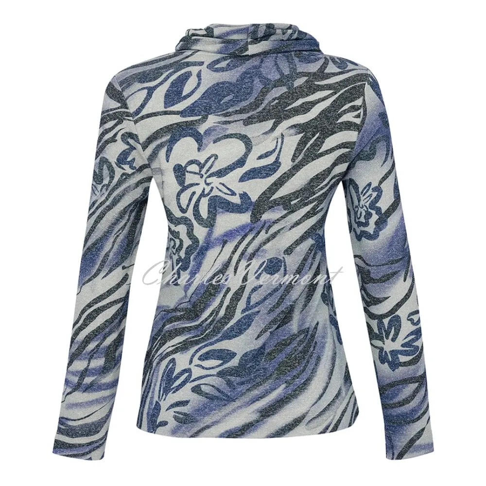 Dolcezza Cowl Neck Top - Style 73182 (Indigo)