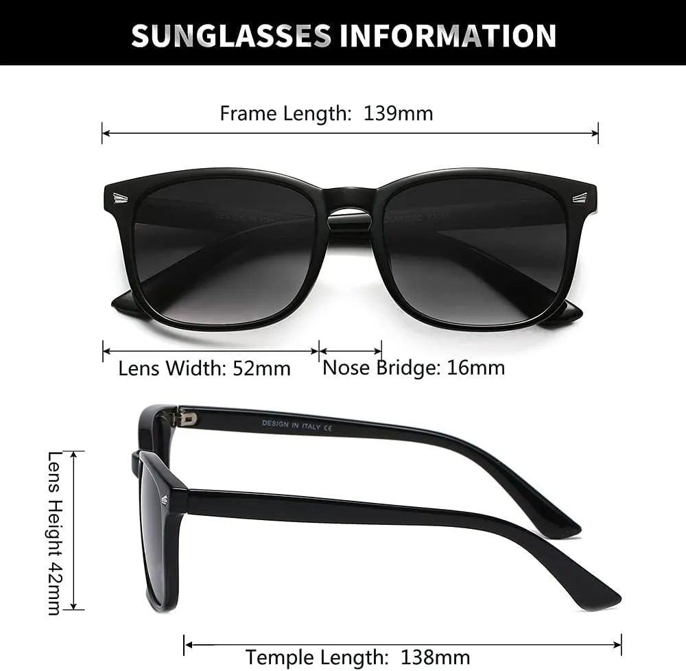 DUSHINE Polarized Sunglasses for Women Classic Retro Style UV400 Protection