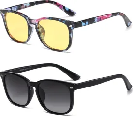 DUSHINE Polarized Sunglasses for Women Classic Retro Style UV400 Protection
