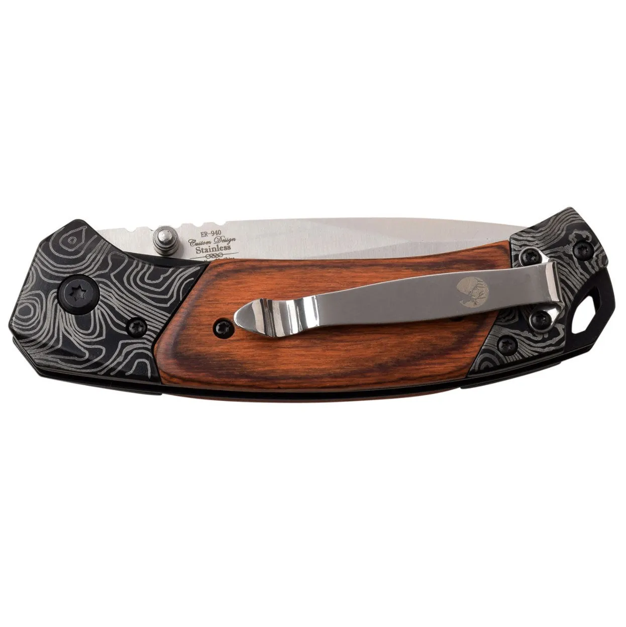 Elk Ridge The Damascus Hout design