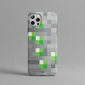 Emerald Block Pattern | Hard Phone Case