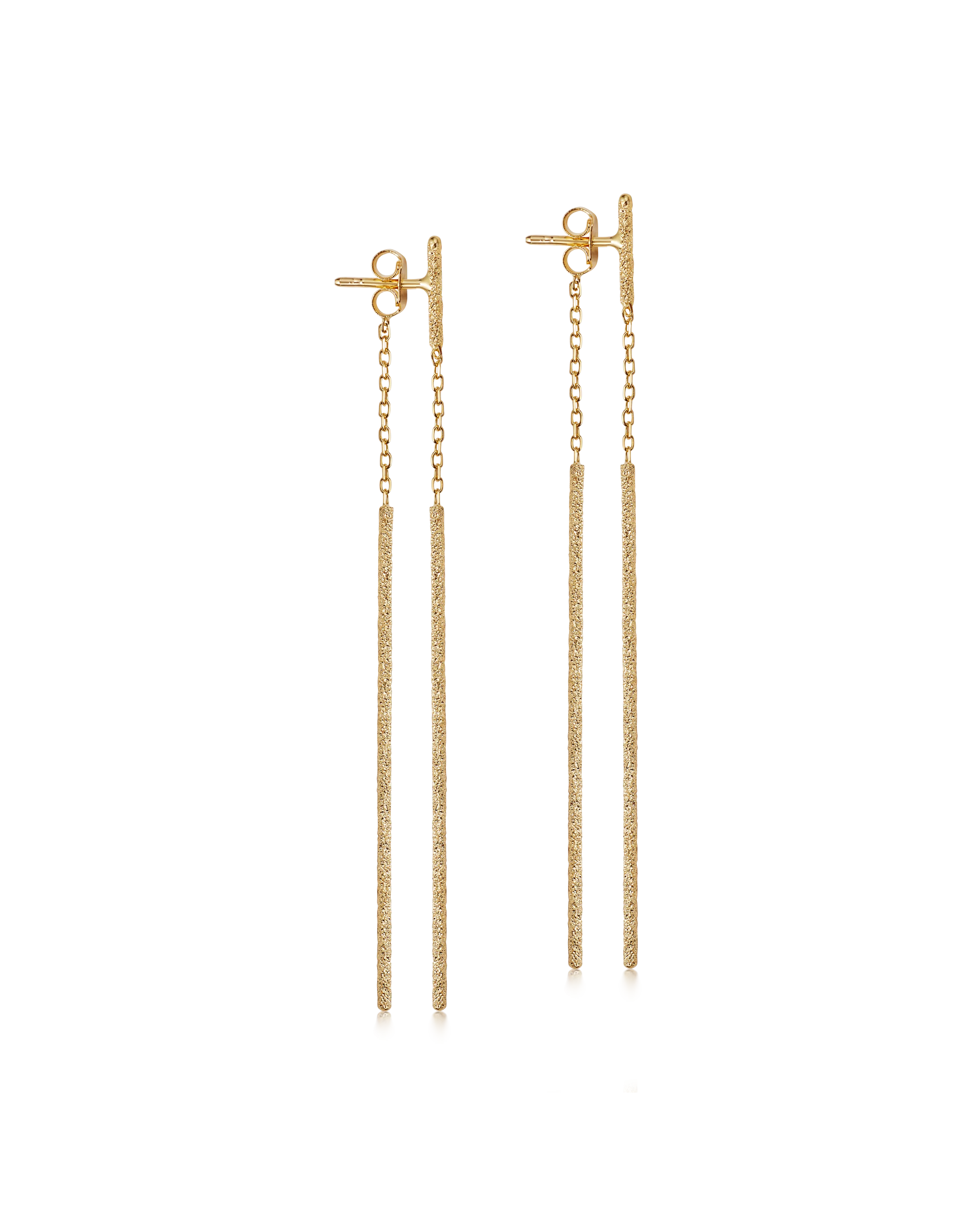 Florentine Finish Double Magic Wand Earrings