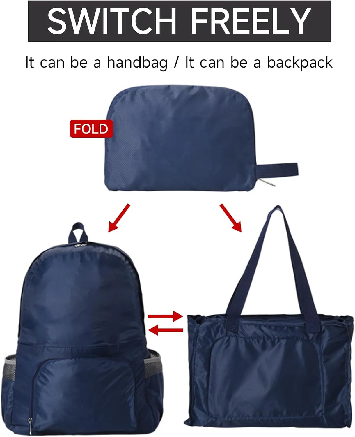 Foldable Hiking Backpack Travel Daypack Shoulder Bag 35L Multiple Uses for Outdoor Sports Cycling Women Men