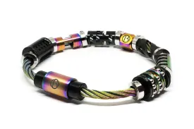 Fully Loaded Aurora CABLE Stainless Steel Bracelet