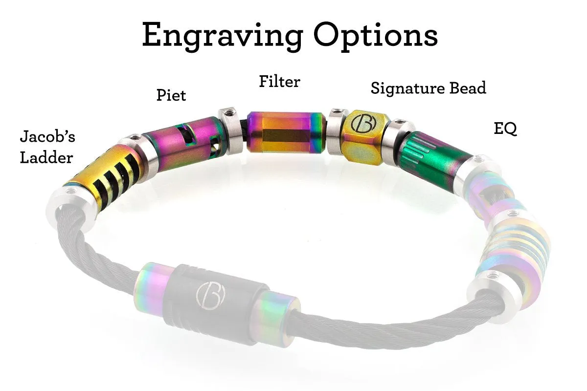 Fully Loaded Borealis CABLE Stainless Steel Bracelet