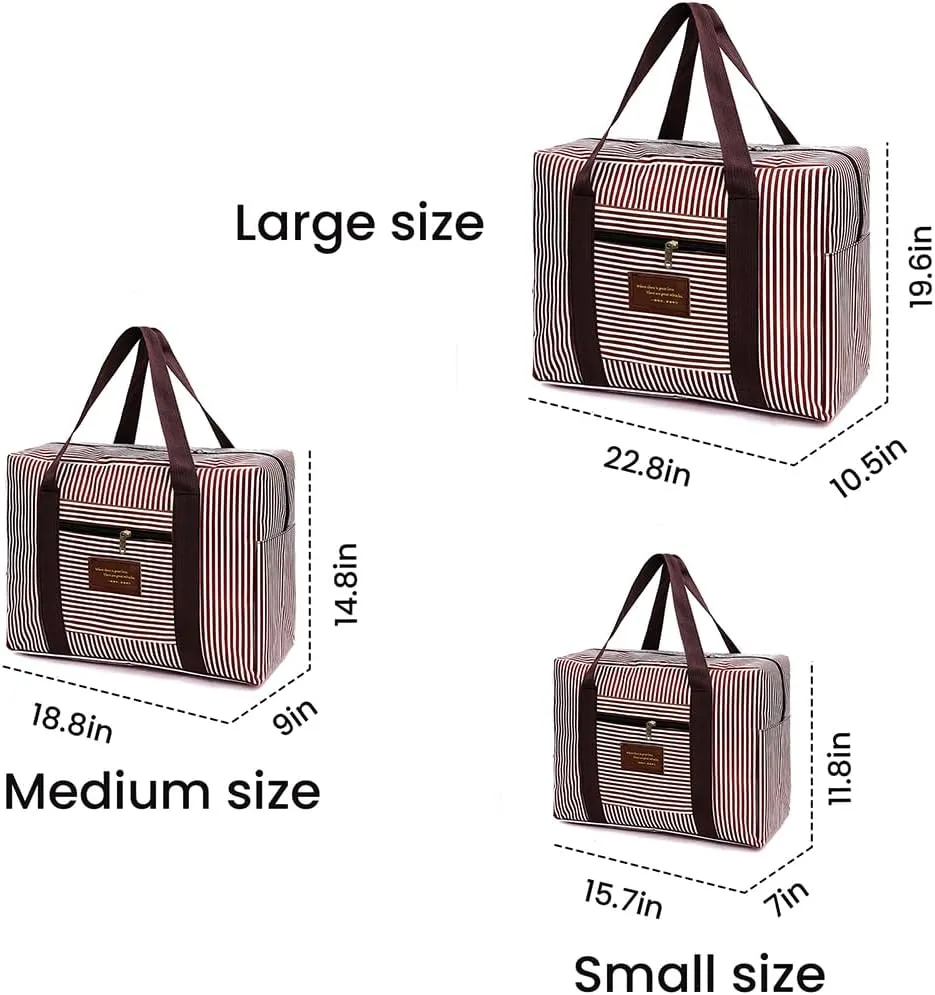 FUNSEED Travel Duffel Bags for Women and Men, 78L Large Waterproof Carry-on Luggage Bag (Brown, Middle 41L)