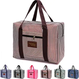 FUNSEED Travel Duffel Bags for Women and Men, 78L Large Waterproof Carry-on Luggage Bag (Brown, Middle 41L)