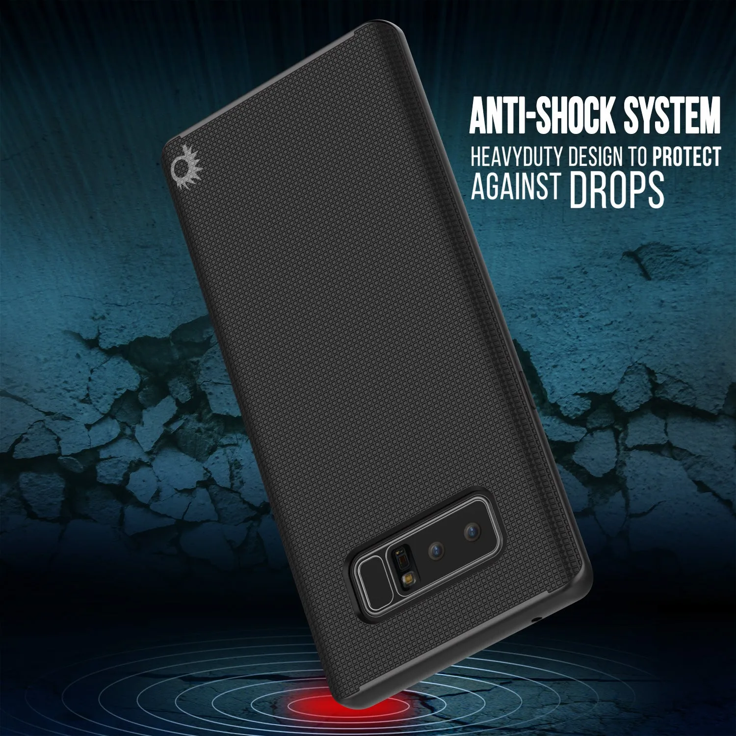 Galaxy Note 8 Hybrid 3-Piece Anti-Shock Dual Layer Bumper Case | Black