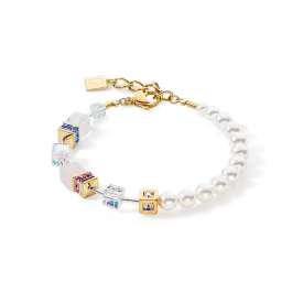 GeoCUBE® Precious Fusion Pearls bracelet multicolour pastel