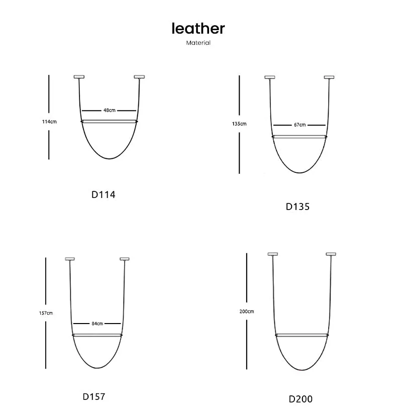 Glass Tube Italian Postmodern Design Leather Belt Long Chandelier